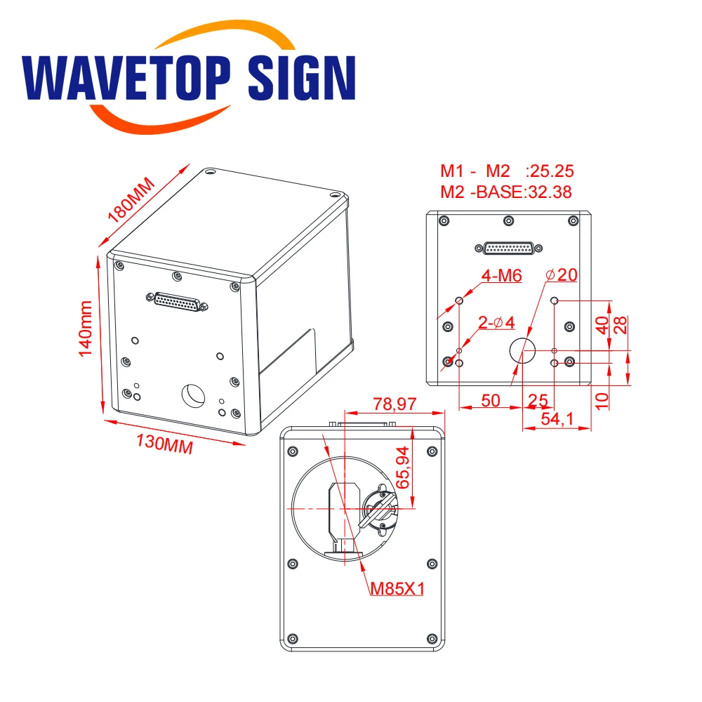 SignkoRay Galvo Head Set Aperture 20mm 30mm Fiber Co2 Laser Galvanometer Digital Signal for Laser Marking Machine