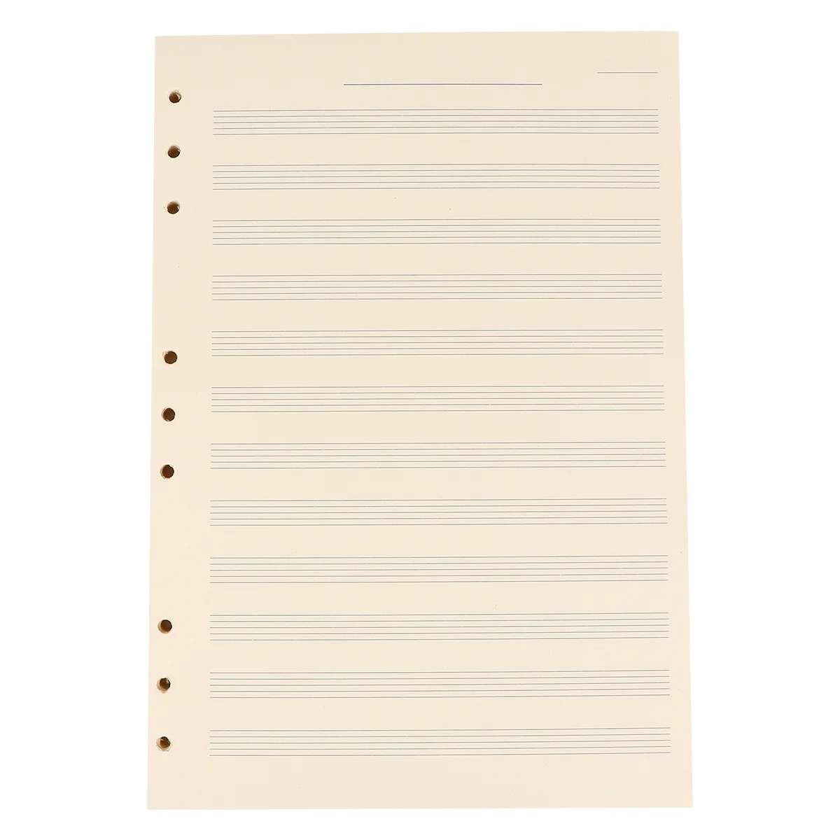 100 Sheets Music Manuscript Notebook Refill Loose-Leaf Paper for Musicians Notebooks Work