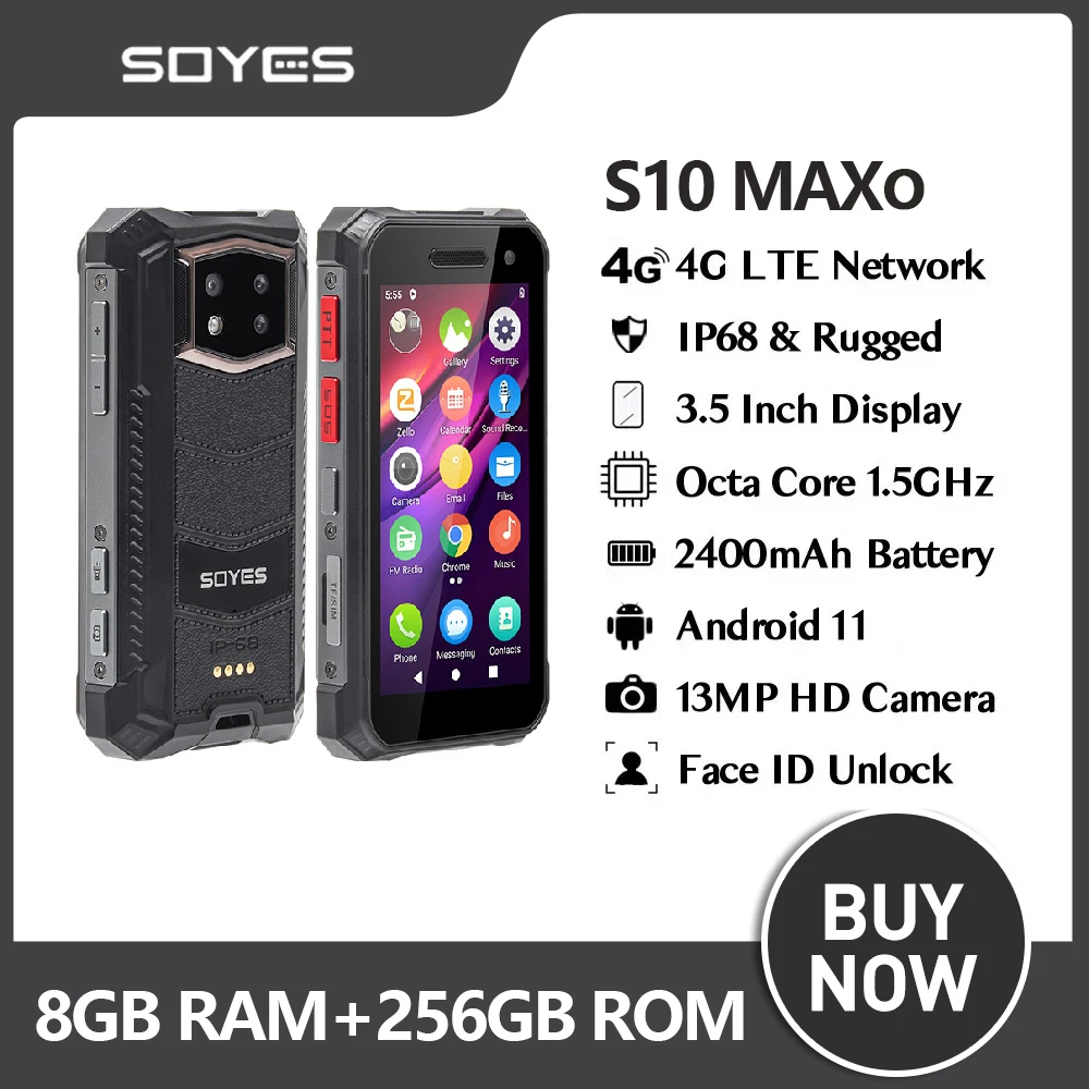 soyes mini smartphone rugged s10 8gb mais 256gb 35 octa core android 11 dual cards 4g mobile phone 2400mah versao global 01