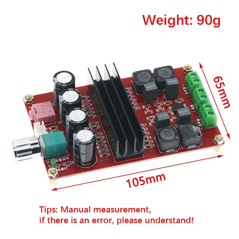 TPA3116 TPA3116D2 Dual Channel 2*50W Stereo Power Amplifier Board Adjustable Digital Amplifier Module XH-M189 DC 24V