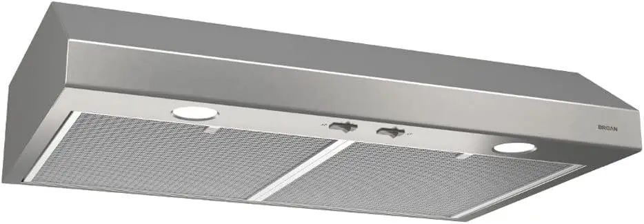 -NuTone BCSD136SS Glacier Range Hood with Light, Exhaust Fan for Under Cabinet, Stainless Steel, 36-inch