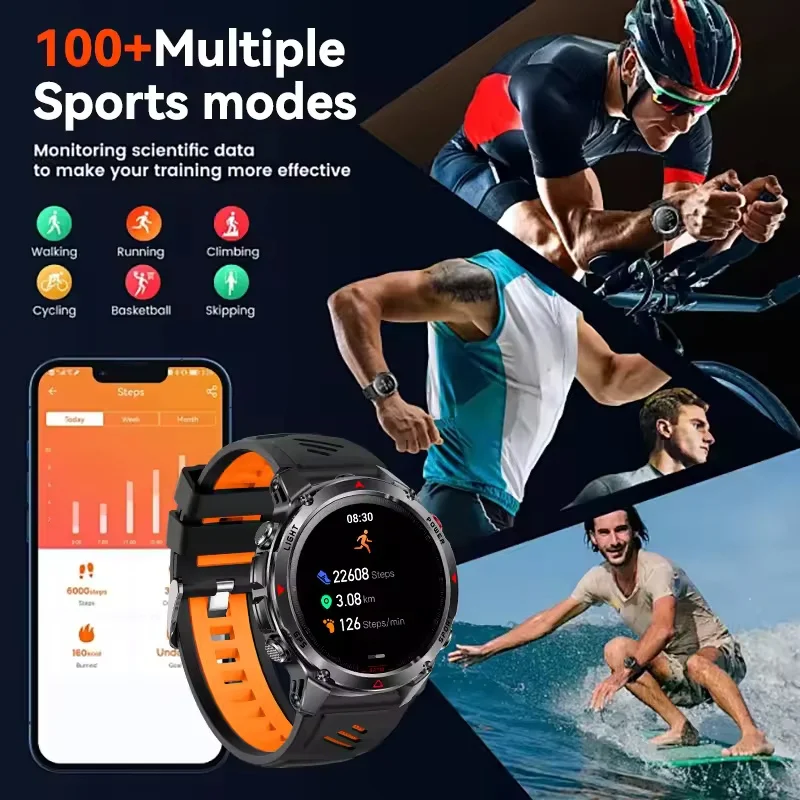 T-Rex 3 Ultra Watch GPS 30M مقاوم للماء Smartwatch الرجال سوار السباحة الرياضية المدمج في نظام تحديد المواقع بلوتوث دعوة ساعات اللياقة البدنية في الهواء الطلق