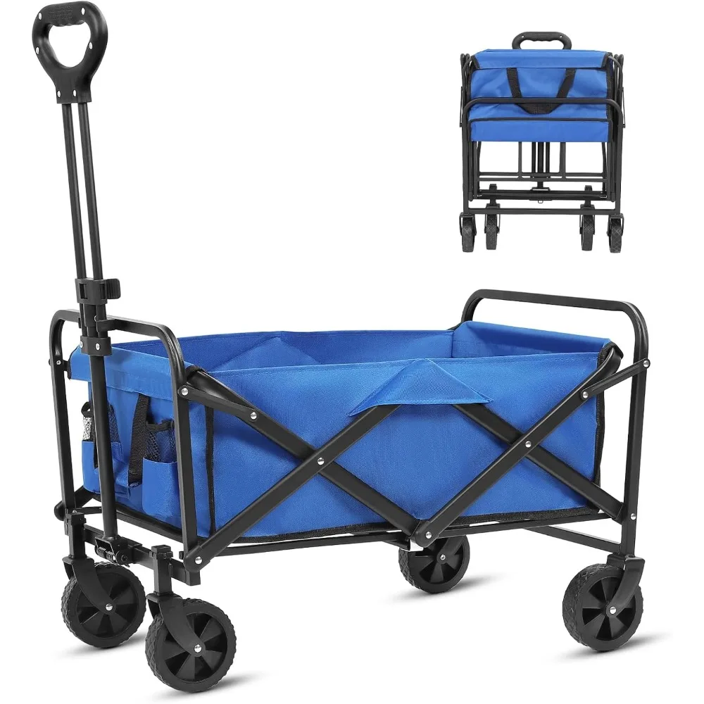 

Складная тележка-тележка, складные, дротяные тележки с складными колесами, универсальная продуктовая тележка для песка, кемпинга, спортивных покупок на открытом воздухе