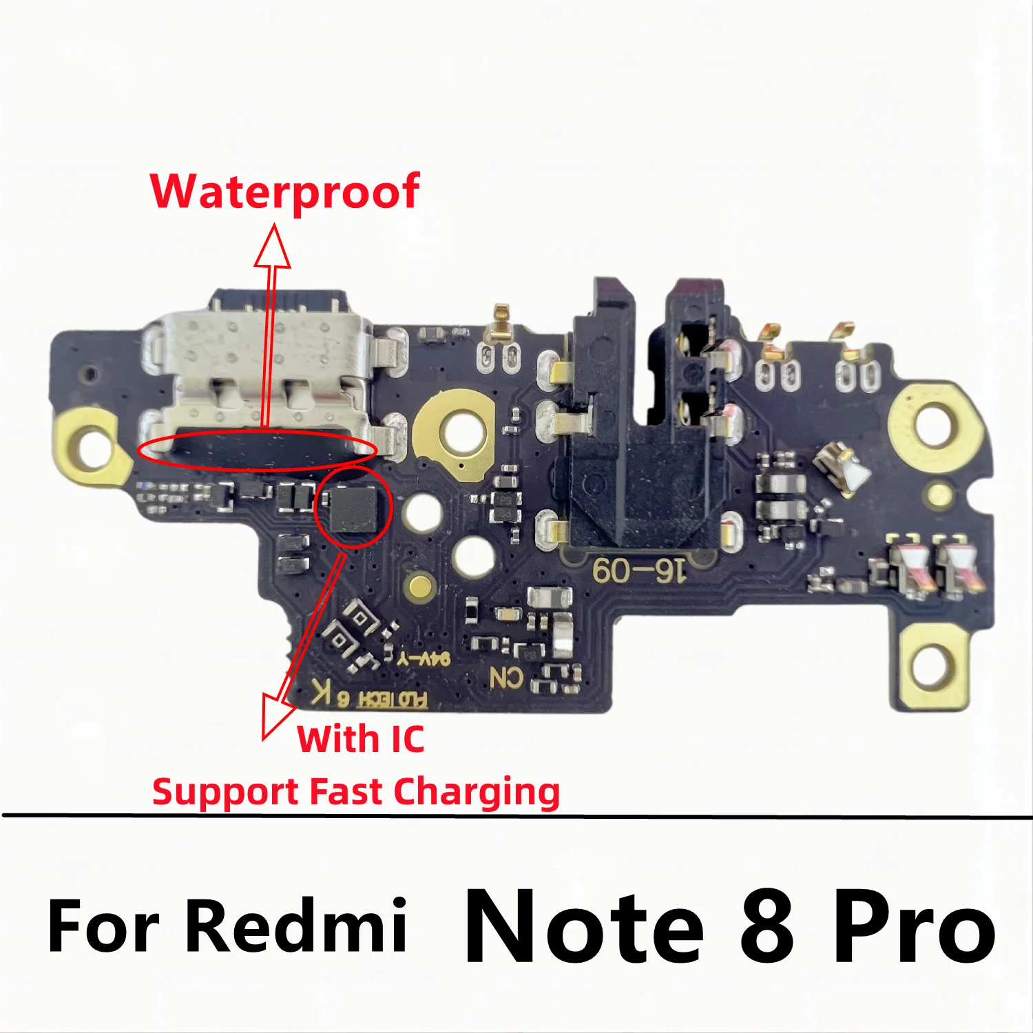 10 Pcs/Lot USB Charger Dock Flex Cable Connector Board Charging Port Replacement Parts For Xiaomi Redmi Note 8 Pro