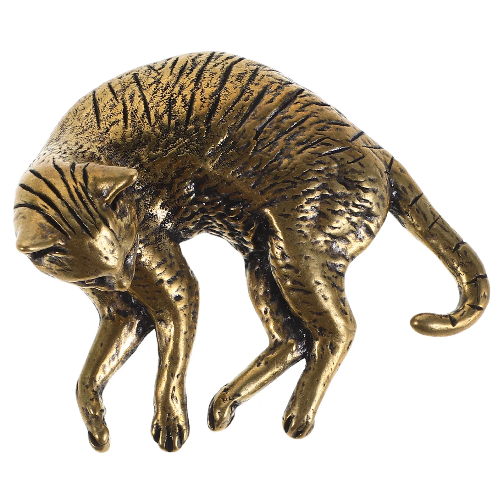 

Bronze Cat Ornaments Kitten Animal Collectibles Brass Handiwork Figurines