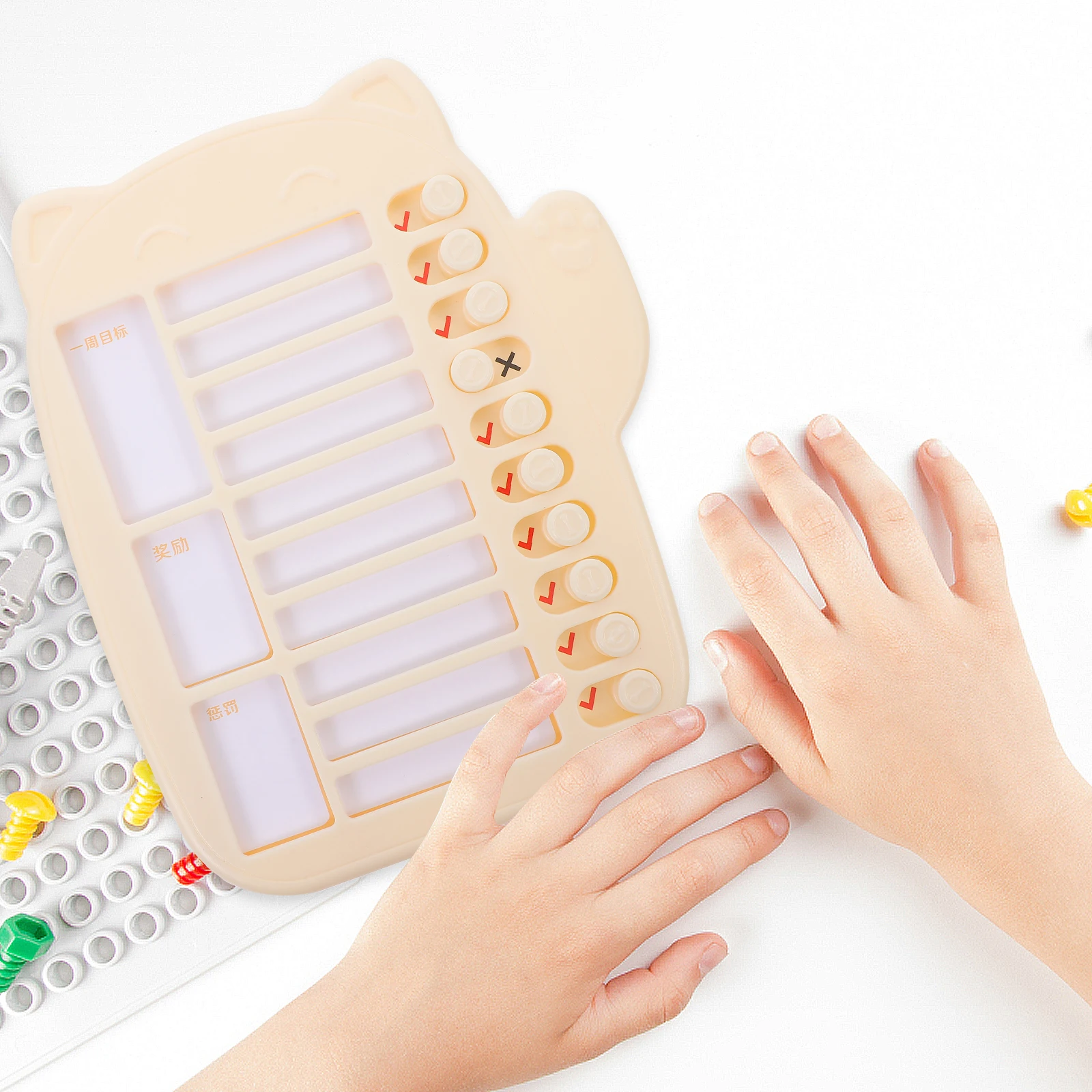 

Time Management Check-in Machine Chores Board Chart Schedule Daily Routine for Kids Plastic Behavior