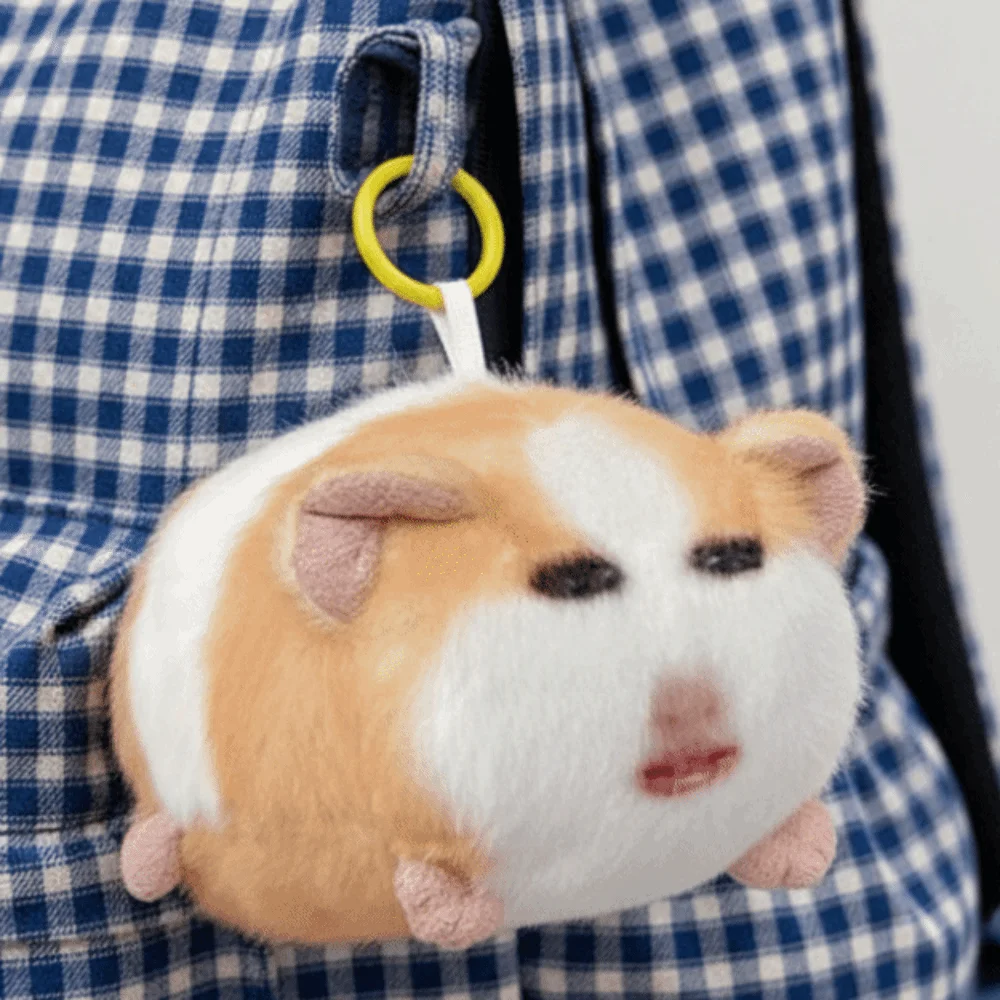 Kawaii Funny Plush Dutch Pig Pendant Cartoon Animal Doll Keychain Fluffy Backpack Doll Pendant Gifts
