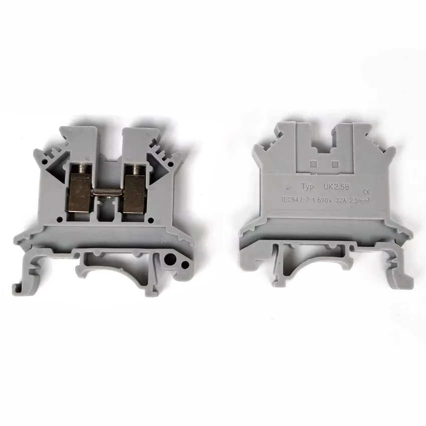 100Pcs/Lot DIN Rail Terminal Block UK-2.5B
