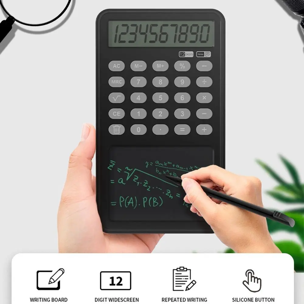 with LCD Notepad Standard Function Calculator 12-Digit Writing Pad Math Calculator With Stylus Accounting Calculator