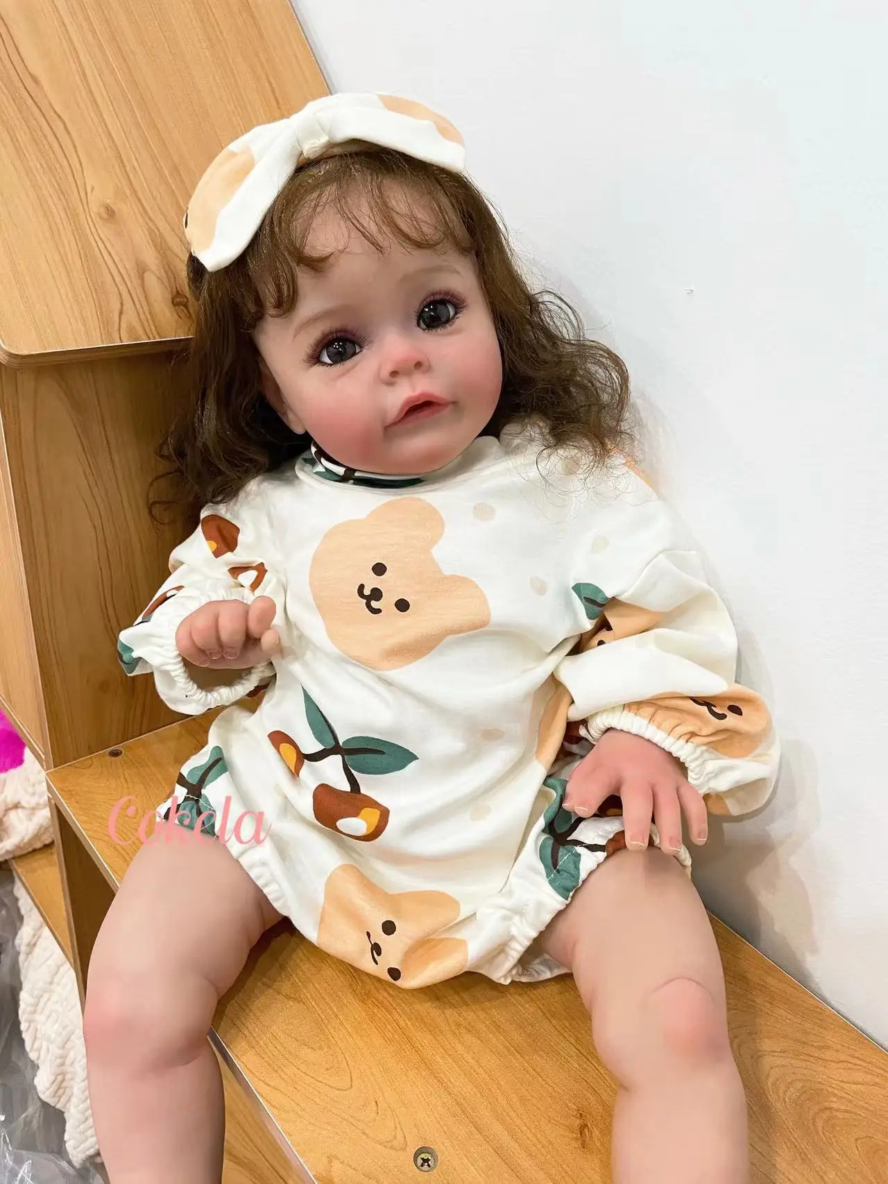 Cokela nowe 60cm/24 cale wykończone lalki Reborn realistyczne realistyczne urocze ciało noworodka najlepszy prezent na boże narodzenie dla dzieci