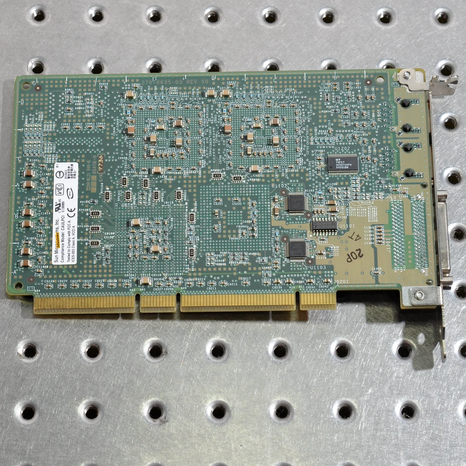 501-6635-06 REV.50 CAULPCI Gigabit Dual Port Network Card SCSI Card Used