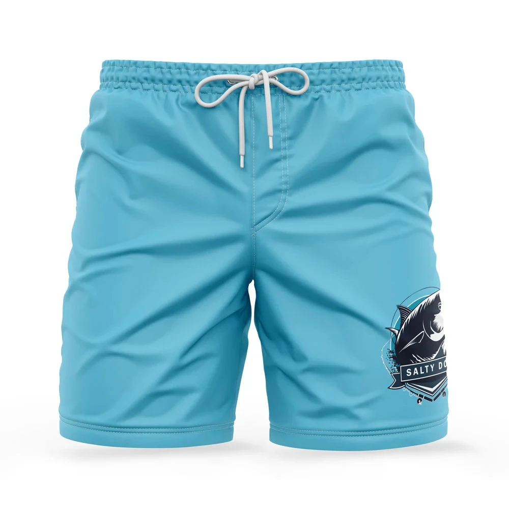 Men's Ocean Board Shorts, Quick Dry and Breathable. Ocean Themed Design, Great for Sea Fishing, Summer Beach Trips and Pool Fun
