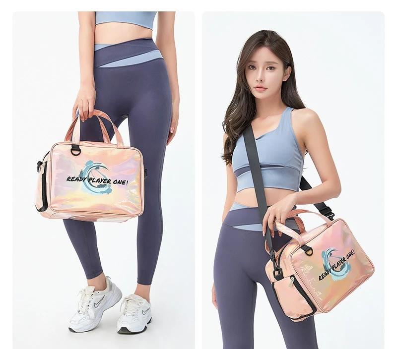 Large Capacity Wet Dry Separation Fitness Yoga Bag Waterproof Beach PVC Handbag Swimming Gear Clothes Storage Bag