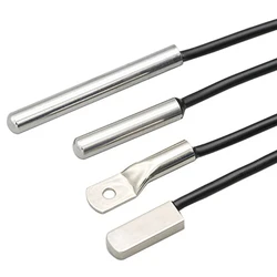 DS18B20 304 Stainless Steel Temperature Sensor Probe 6*30MM OD 3.0MM Waterproof Dustproof Sensors Cable 1M Length