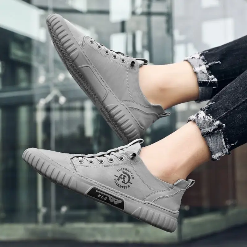 

Men's Spring Summer Breathable Thin Anti-Odor Beijing Cloth Shoes Slip-On Casual Canvas Shoes Driving Trendy Shoes