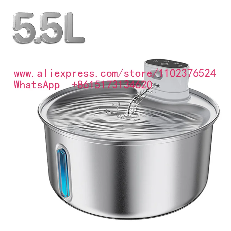 5.5L smart cat fountain multiple filters automatic recirculation filter cat dog water distributor silent cat pet