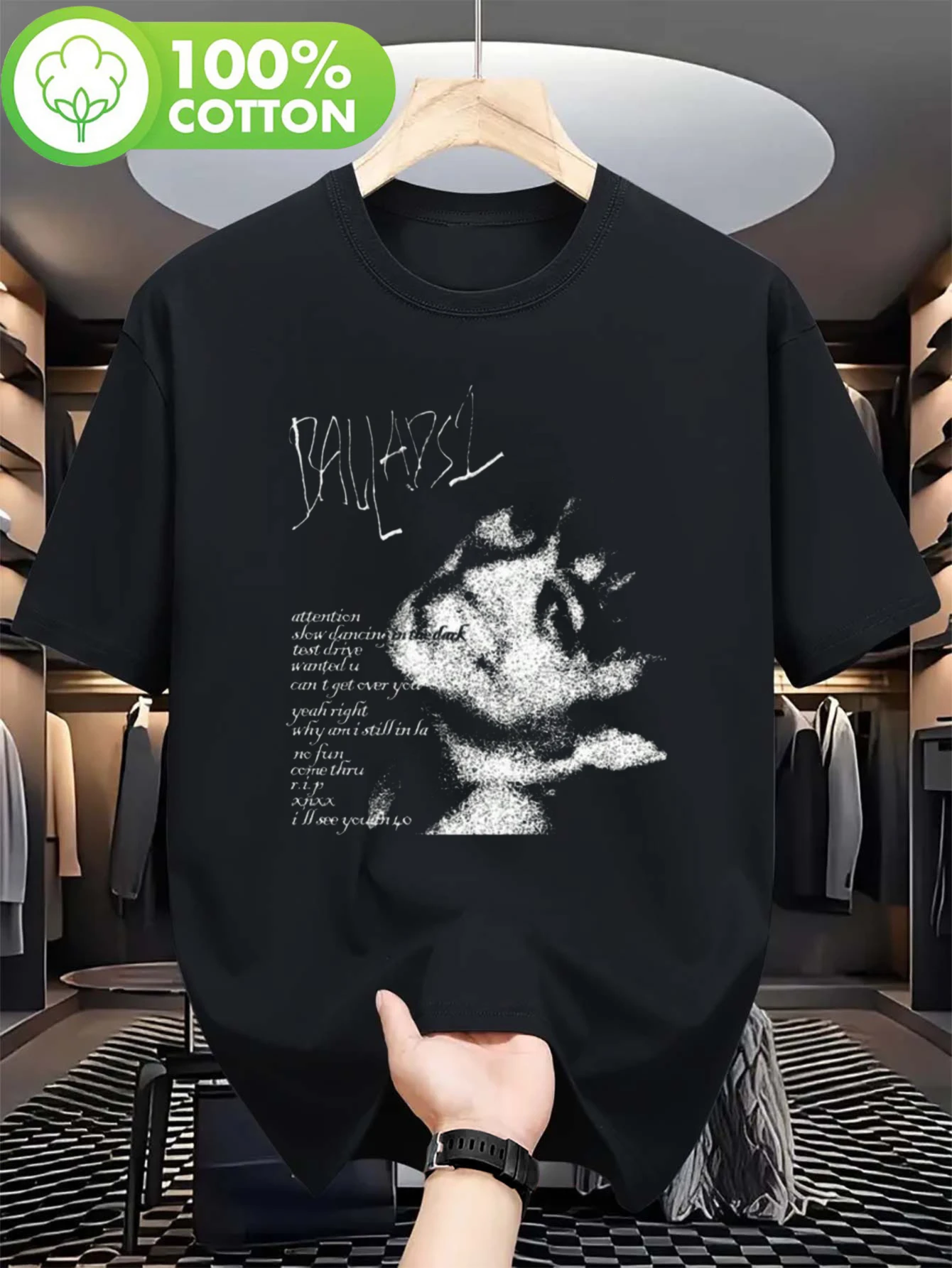 Camiseta Joji – Camiseta vintage con estampado gráfico de la gira Joji Pandemonium, cuello redondo, unisex, transpirable, ligeramente elástica, corte holgado