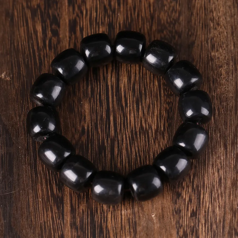 Genuine Black Buffalo Horn Bracelet, Natural Material, Unisex Style