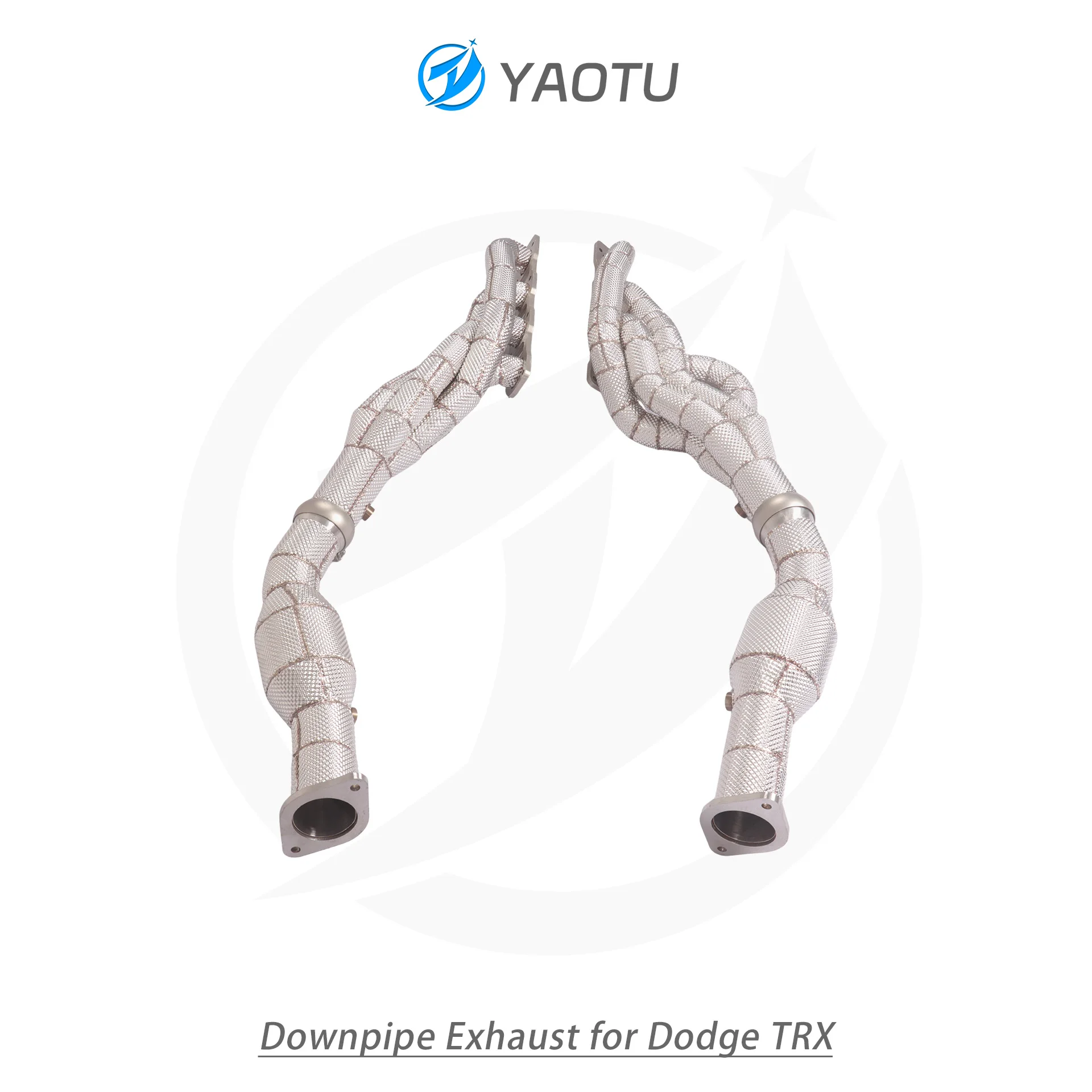 YT Racing Performance Stainless Steel   Equal-length Exhaust Manifold with Catalytic Converter and Heat Shield for Dodge TRX