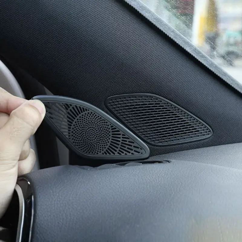 Aluminum Alloy Car Styling Inner A-pillar Speaker Net Cover Trim Stickers For Mercedes Benz GLA H247 GLB X247 B Class W247 2020