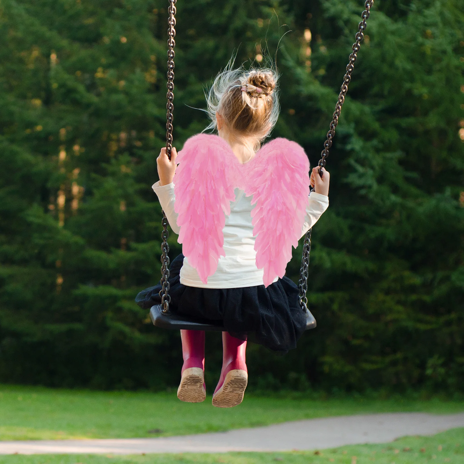 1 Uds. De ala de Ángel, adorno decorativo de ala de pluma, accesorio de actuación navideña, fotografía de Cosplay adecuada para niños