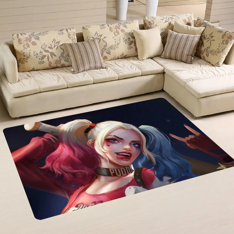 Floor Mat Anime Rugs Movie Living Room H-Harleys Sexy Girl Q-Quinns Carpet Entrance of House Kitchen Rug Balcony Carpets Home