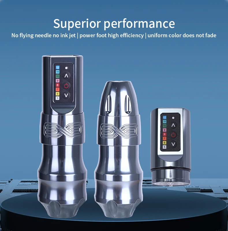 FK MAX آلة الوشم اللاسلكية القلم الروتاري بطارية لاسلكية القلم المحمولة الطاقة حزمة 1500mAh LED شاشة ديجيتال الوشم بندقية #4