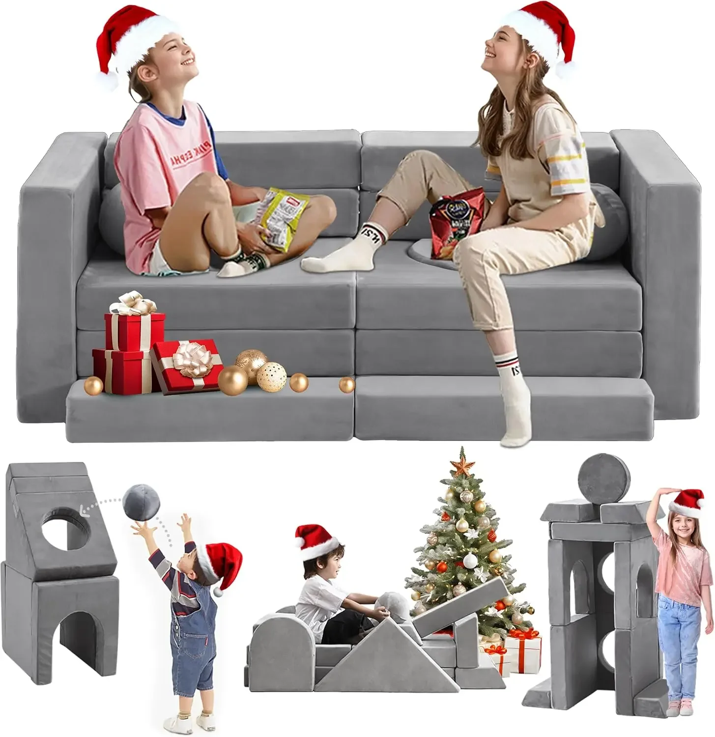 

Бестселлер: Модульный детский игровой диван из 22 элементов, 1000+ вариантов конфигураций, мебель для детской игровой комнаты, диван для малышей, трансформируемый из пенопласта и флиса