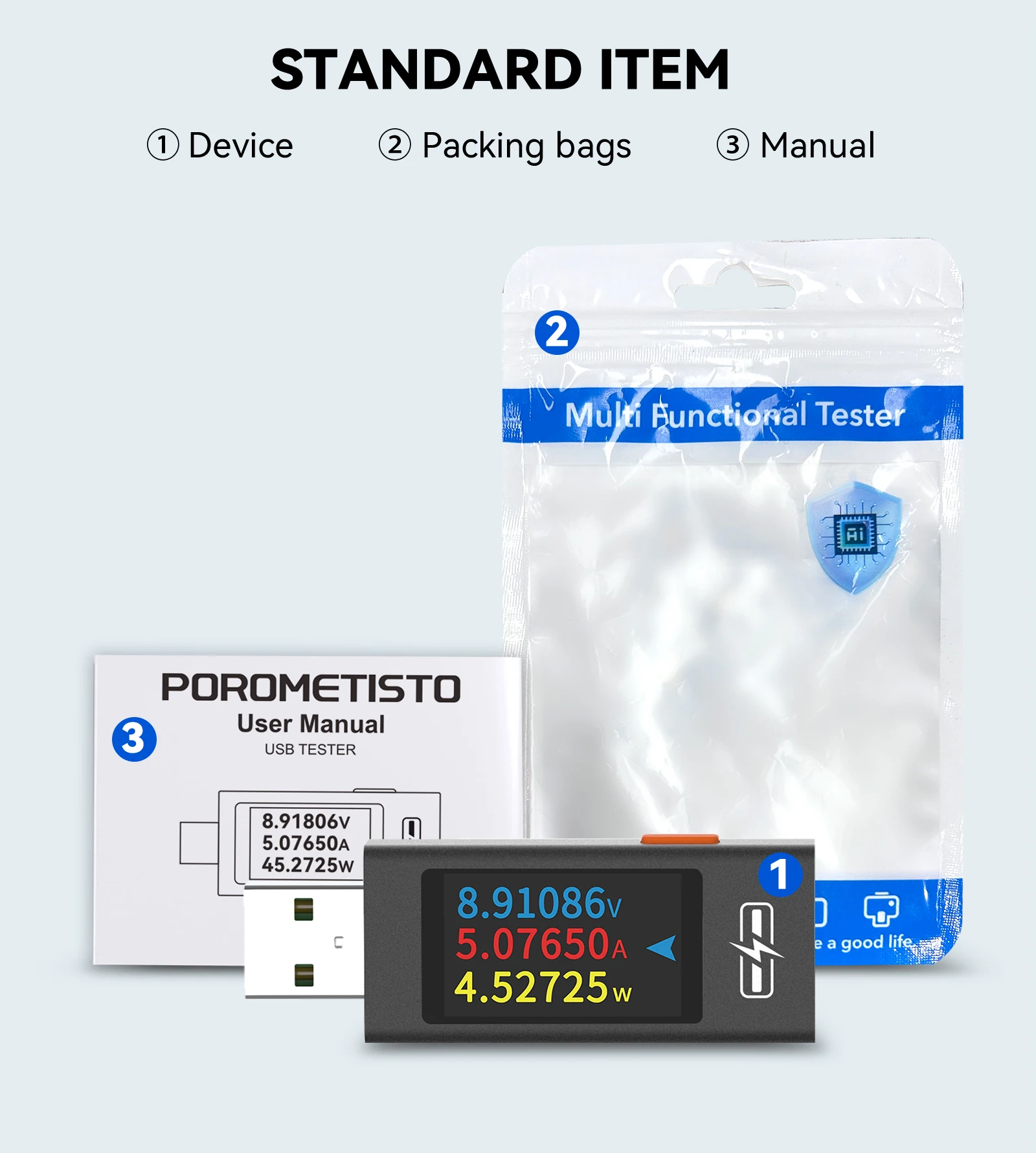 UT02C UT03C Typ-C Tester Multifunktions-Digitalanzeige DC Spannung Strom Leistungsmesser Telefon Ladetester DC 4-30V 0-12A – Detail 29