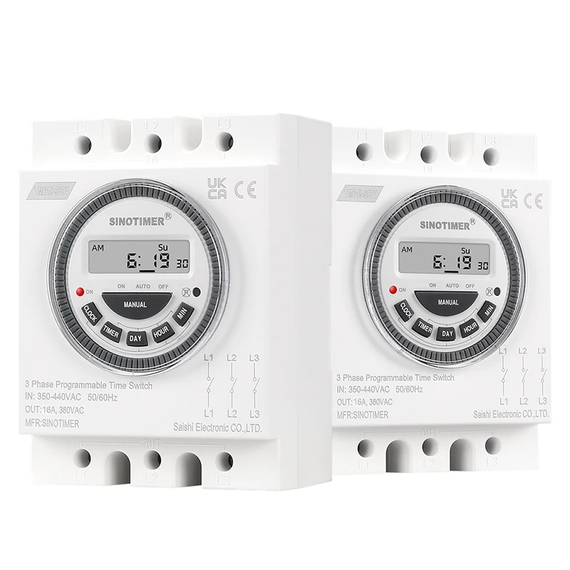 Brand New Easy Wiring 3 Phases 380V 415V 7 Days Programmable Timer Switch Time Relay with Dustproof Cover