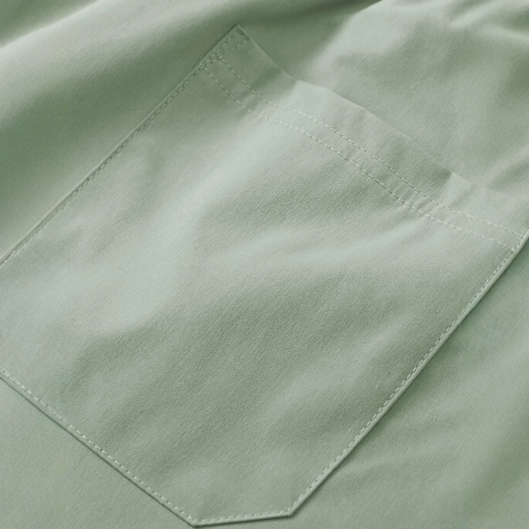 Pantalones cortos casuales de verano para hombre con bolsillos: negro, cintura elástica, cordón, poliéster, diseño de dos capas, ligero y transpirable