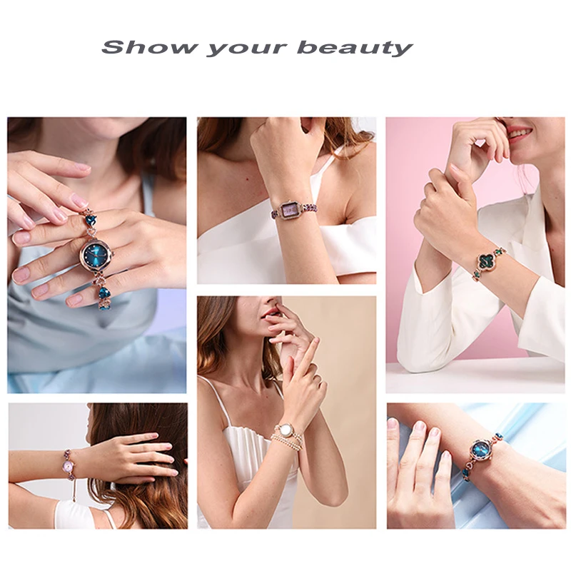 Женские кварцевые часы, модные фиолетовые водонепроницаемые часы, роскошный браслет, наручные часы, женские ювелирные изделия, часы, аксессуары для одежды