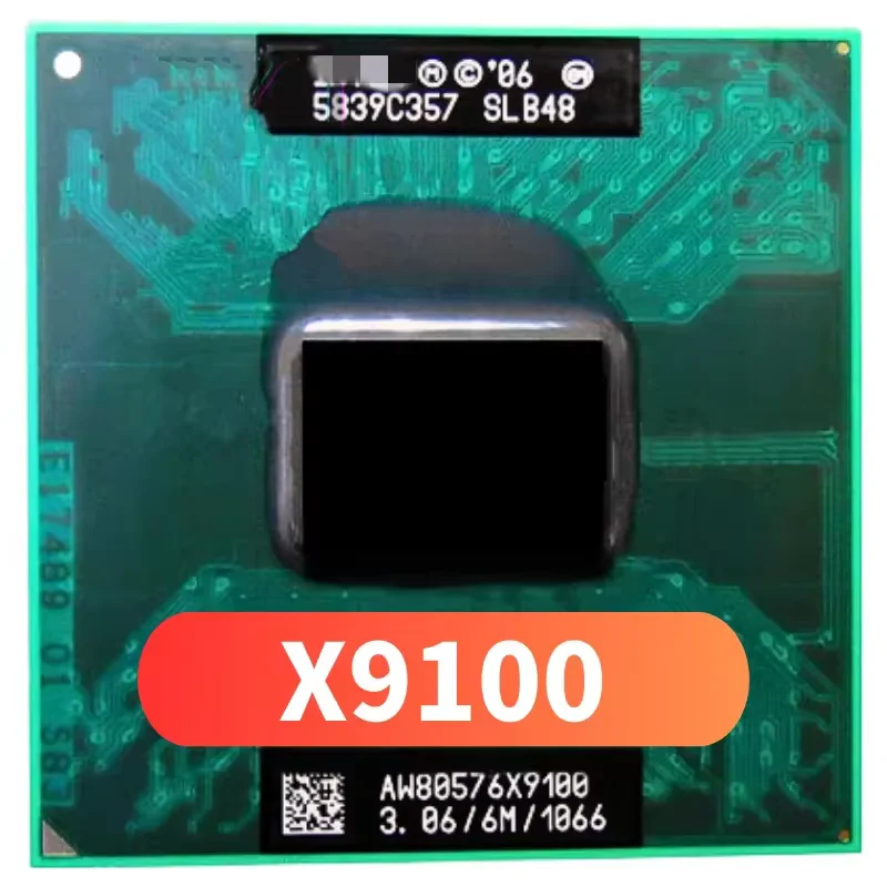 Core 2 Extreme X9100 SLB48 SLGE7 3.0 GHz Used Dual-Core Dual-Thread CPU  6M 44W Socket P