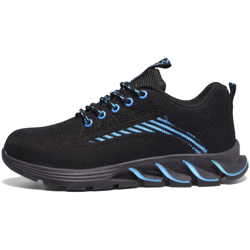 Summer Anti-Smashing Anti-Piercing Comfortable Breathable Protective Fly to Knit The Upper Steel-Head Work Safety Shoes