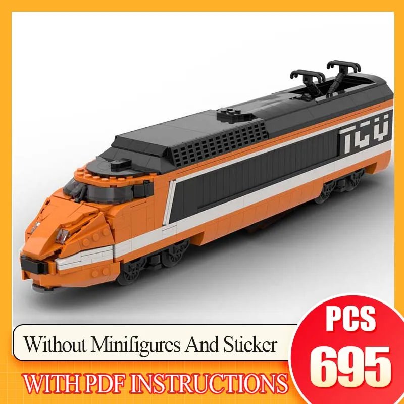 

Техническая городская мощность MOC поезд кирпичи 3D модель железнодорожная дорожка локомотив строительные блоки метро автомобиль детские игрушки рождественские подарки