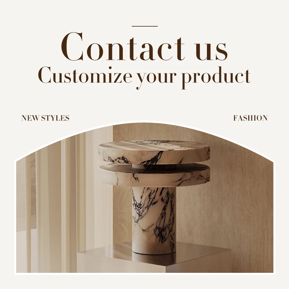 Modern Simple Table Light Decorative Livingroom Restaurant Figured Marble Desk Lamp