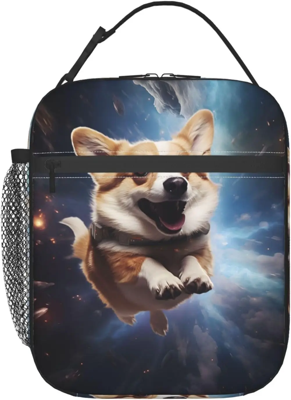 Corgi Lunch Box For Kids, Insulated Cute Dog Cartoon Bag,Polyester Cooler Pet Lovers Handbags Case For School Picnic