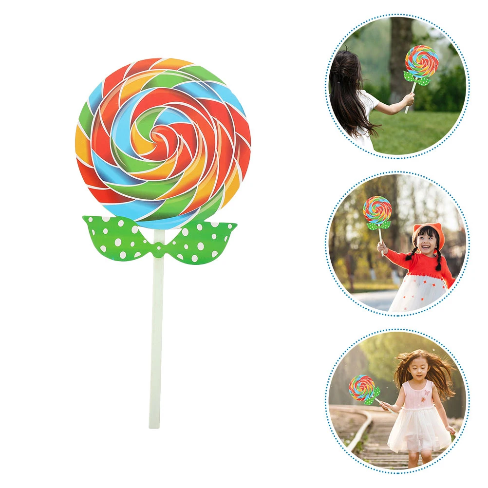 

1pcs Lollipop Props 12CM Double Sided Rainbow Candy Photo Decorative Model Party Stage Photography Accessories Giant Simulation