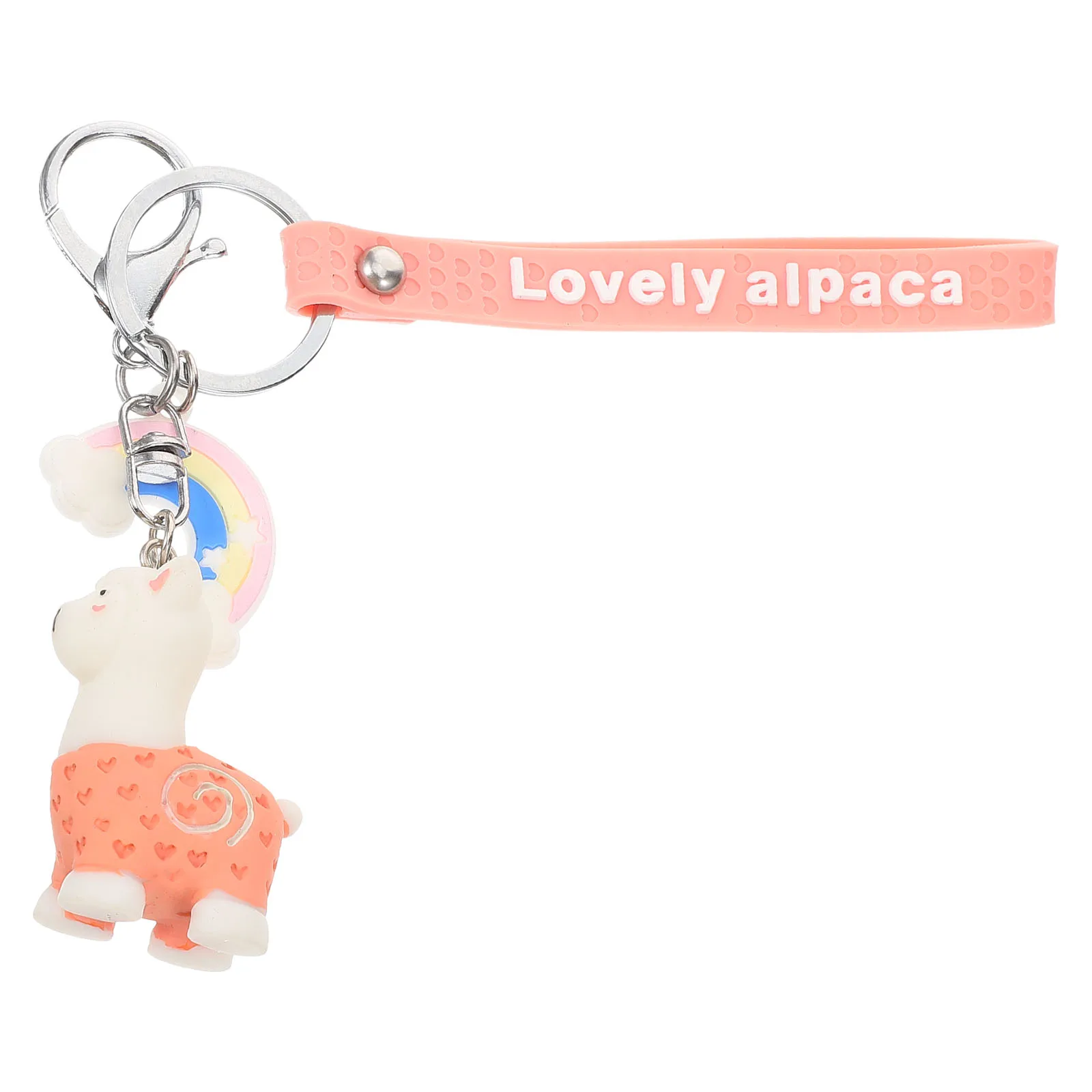 

Alpaca Hairball Keychains Unique Key Ring Holder Decorative Car Toys Graduation Gifts Stylish Bag Pendant Durable Long Use