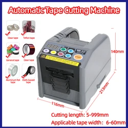 ZCUT-9 Automatic Tape Cutting Machine Paper Dispenser Adhesive Cutter Packaging Machine Tapes Slitting Machine 60mm Width Tools