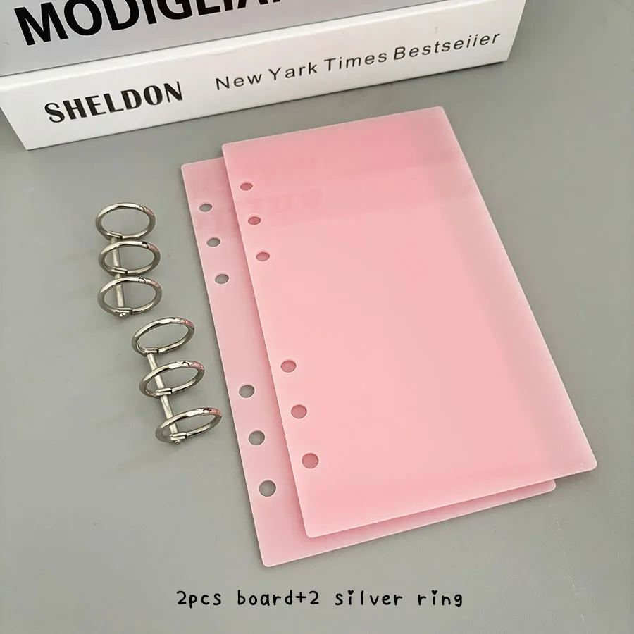 A6-Binder-Notizbuch mit Acrylgehäuse, 2 Stück Pmma-Brett mit Metallring, DIY Junk Journal-Notizbuch-Set, 45 Blatt Nachfüllpapiere, Stati – Detail 18