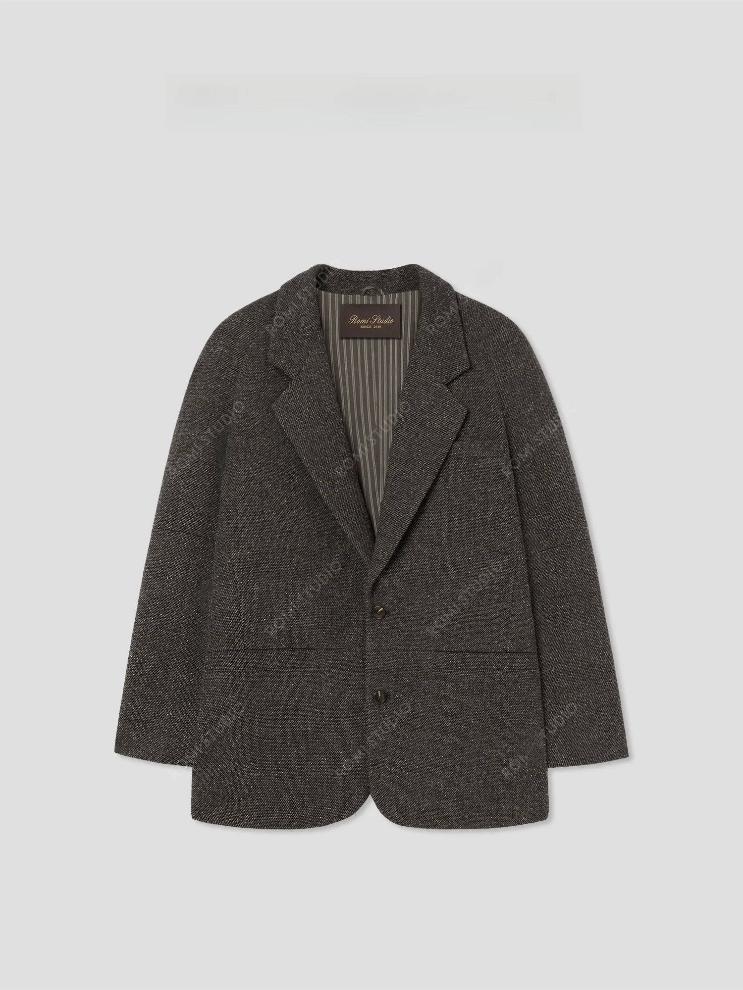 

Romiadow Self-Outline Silk Wool Blend Floral Patterned Suit Jaet Women's Premium Faion Autumn Collection