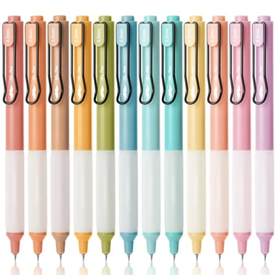 

Retractable Gel Pens,,Black Ink,,Fine Point 0.5 mm, Fast Dry, Smooth Writing, Cute Pens for Drawing, Writing Planner and School