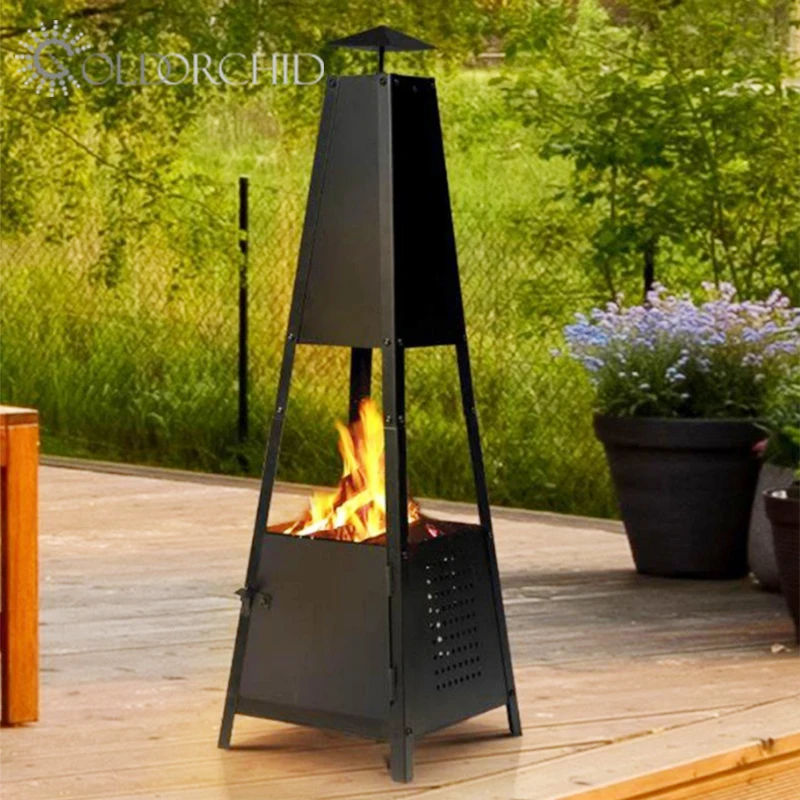 

Hot Selling Outdoor Easy Carrying Portable Charcoal Processing Pyramid Style Camping Cooking Stove for Outdoor Picnic