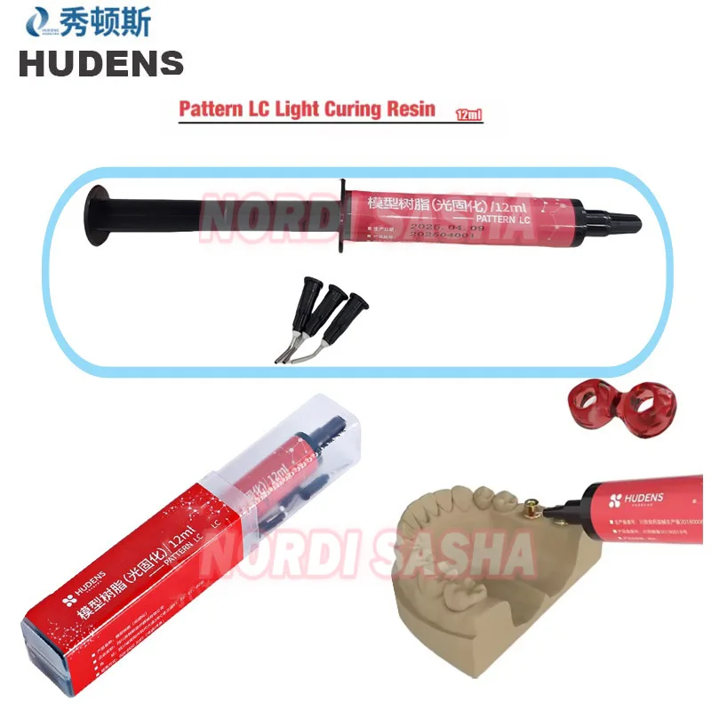 12ml/Syringe HUDENS Dental Lab Materials Light Curing Pattern Resin Flow LC Implant Abutment Jig Modeling Resin Inlay