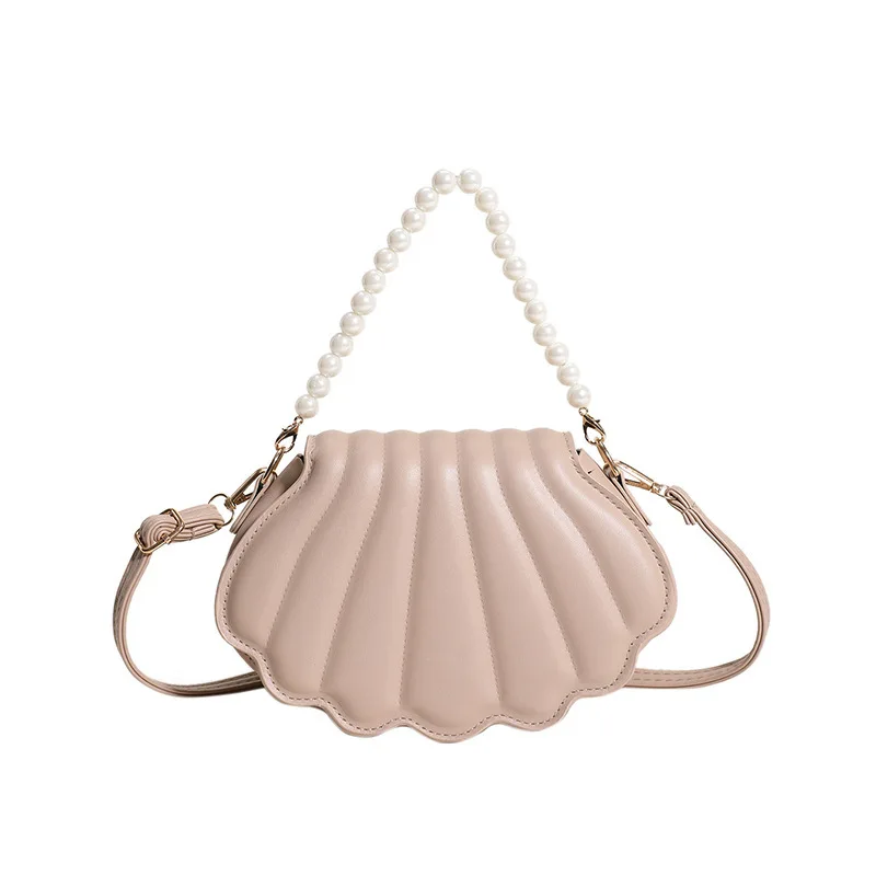 Bolsa de Ombro Pearl Shell para Mulher, Bolsa Crossbody, Casual, de alta qualidade, Mensageiro, Versátil, Luxo, Multicolorida, Fashion Chain