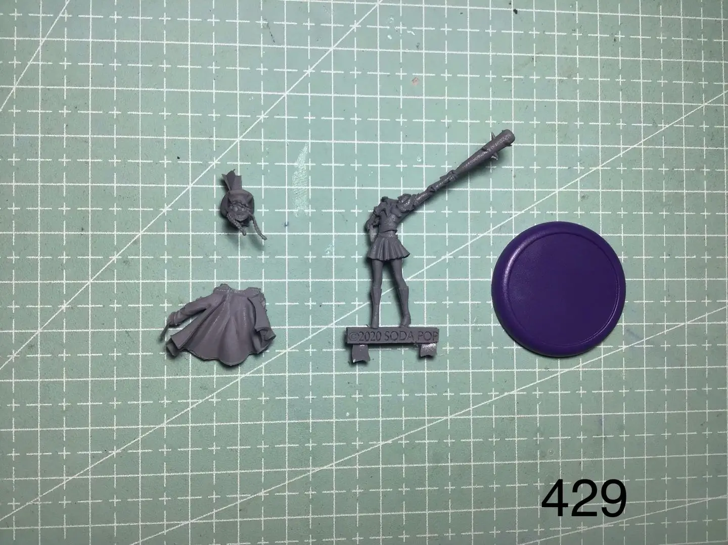 Base de 30mm, figura modelo de resina gk, kit sem montagem e sem pintura