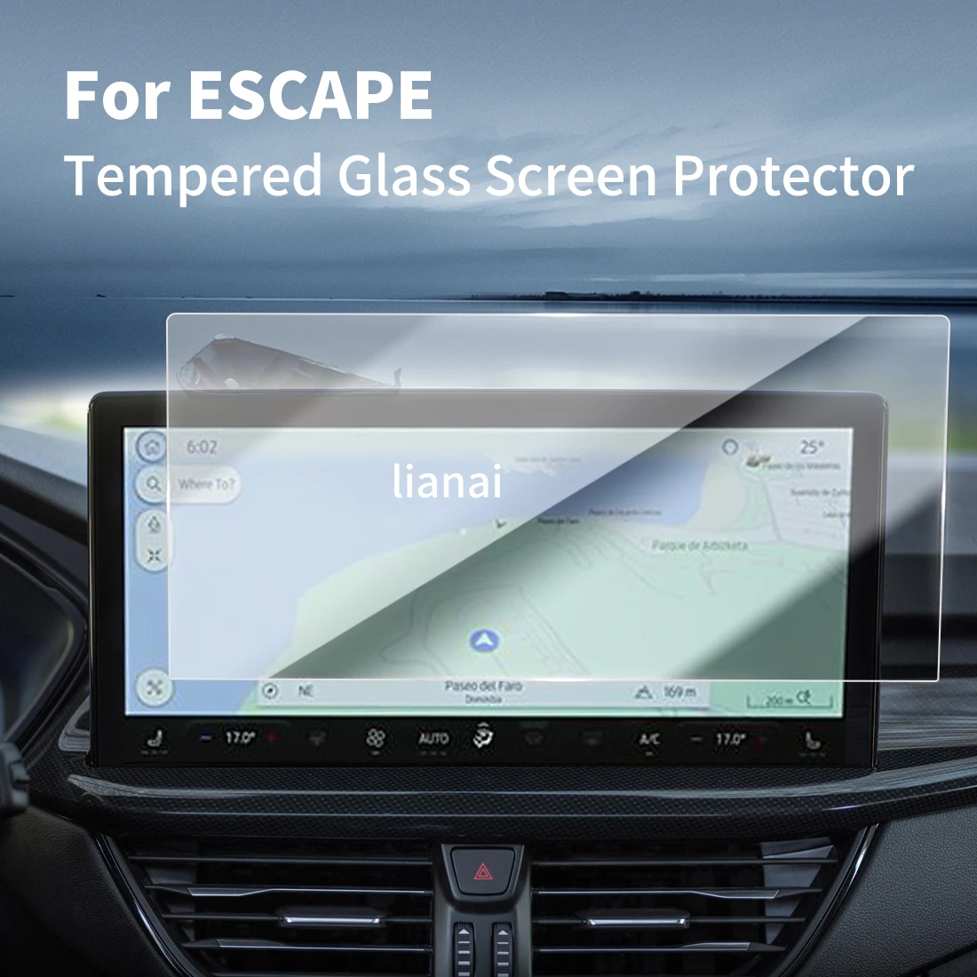 

Защитная пленка для экрана Carplay, защитная пленка из закаленного стекла, навигатор, автомобильные наклейки, аксессуары для 24 Changan Ford ESCAPE