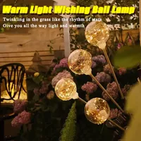 Outdoor Warm Light Wishing Light Lawn Light Outdoor Decorative Light Yard Garden Romantic Atmosphere Light Star Stake Lantern