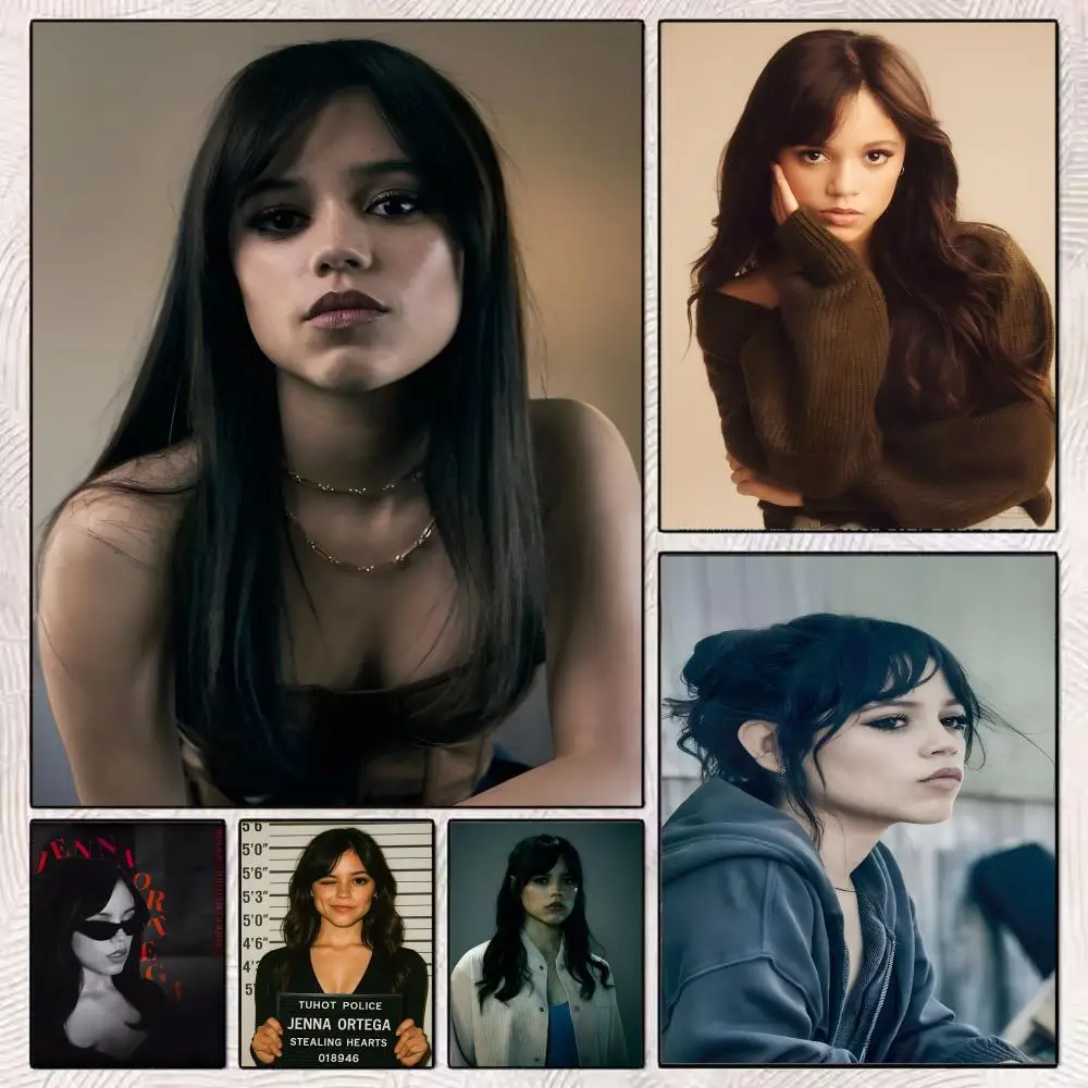 

Actor J-Jenna Ortega Poster Home Living Bed Room Bar Hallway Sticky Wall Art Printing Waterproof Aesthetic Decor